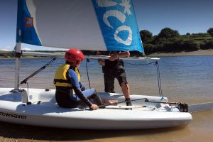 Sailing on Wimbleball Lake